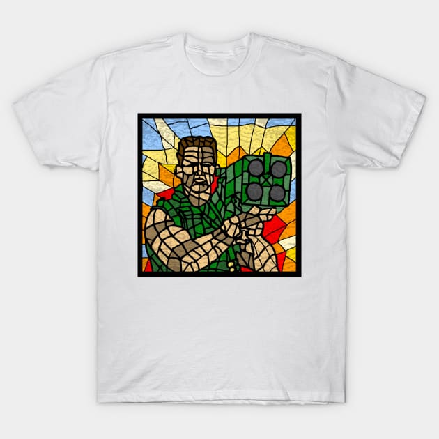 Commando stained glass T-Shirt by Undeadredneck